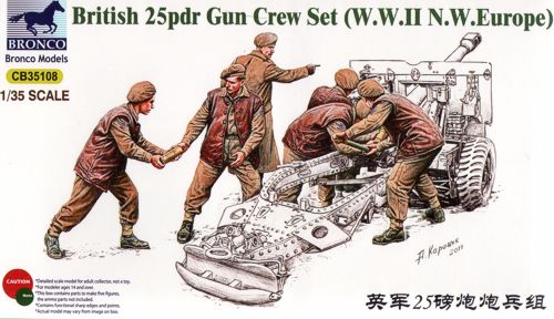 Bronco Models CB35108 1:35 British 25pdr Gun Crew Set (Europe)