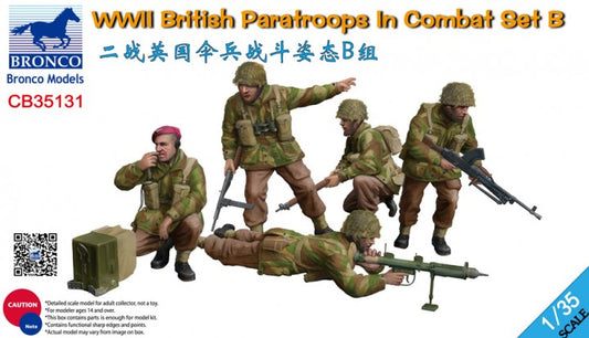 Bronco Models CB35131 1:35 WWII British Paratroops In Combat Set B