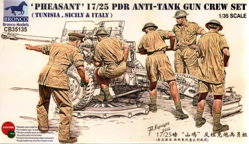 Bronco Models CB35135 1:35 "Pheasant" 17/25 PDR Anti-Tank Gun Crew Set