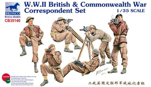 Bronco Models CB35140 1:35 WWII British & Commonwealth War Correspondent Set