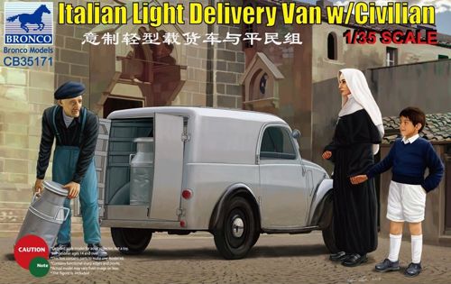 Bronco Models CB35171 1:35 Fiat 500 'Topolino' Italian Light Delivery Van with Civilian