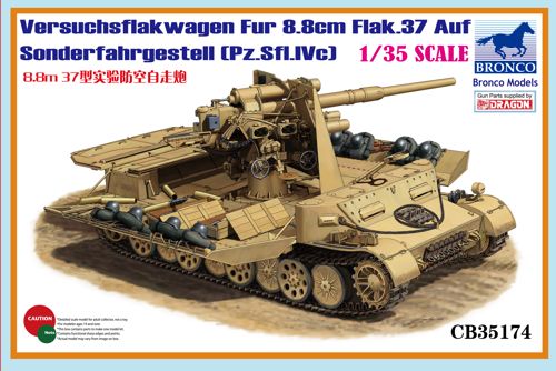 Bronco Models CB35174 1:35 Versuchsflakwagen 8.8cm Flak 37 auf Sonderfahrgestell (Pz.Sfl.IVc)