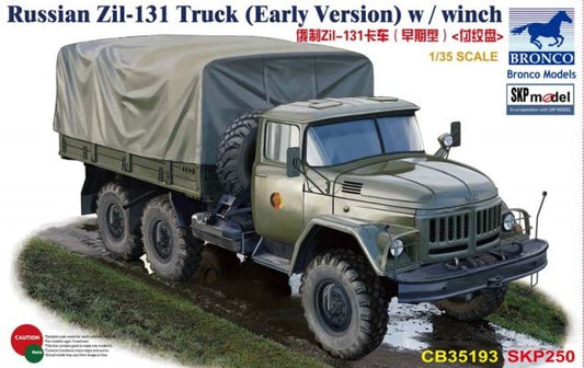 Bronco Models CB35193 1:35 Soviet Zil-131 Truck (Early Version) with Winch in Co-Operation with SKP Model