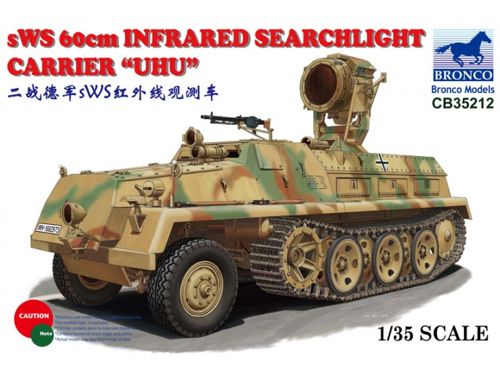 Bronco Models CB35212 1:35 Schwere Wehrmachtschlepper sWS 60cm Infrared Searchlight Carrier 'UHU'