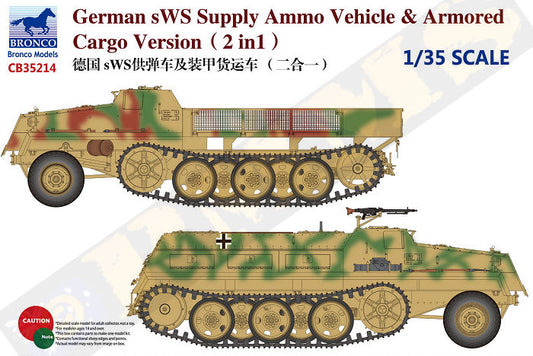 Bronco Models CB35214 1:35 German sWS Supply Ammo Vehicle & Armored Cargo Version (2in1&#65289;