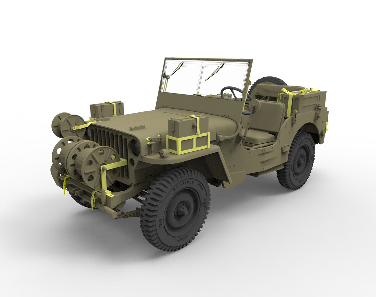 Bronco Models CB35218 1:35 British Recce and signals light truck (2 kits) with 5 crew.
