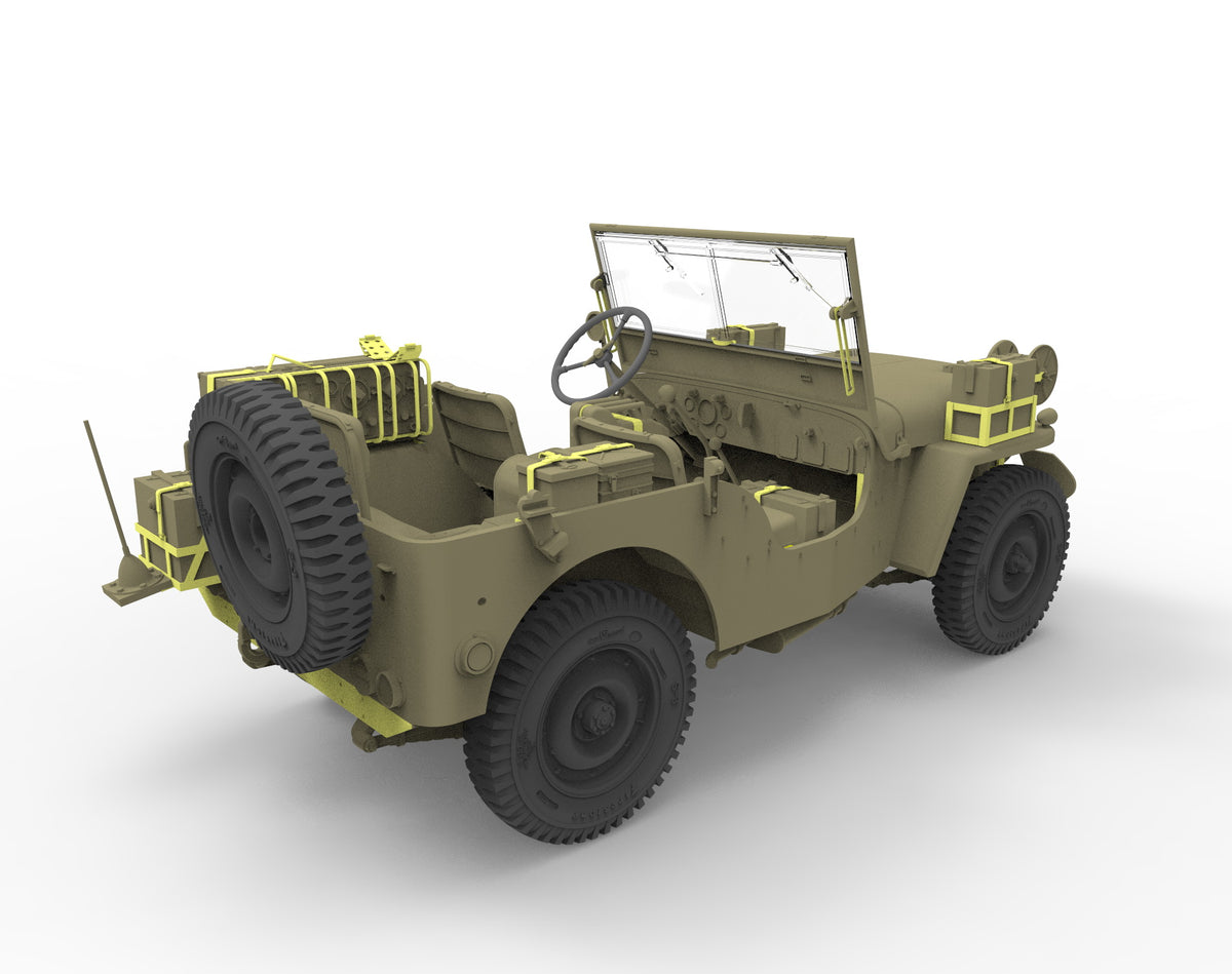 Bronco Models CB35218 1:35 British Recce and signals light truck (2 kits) with 5 crew.