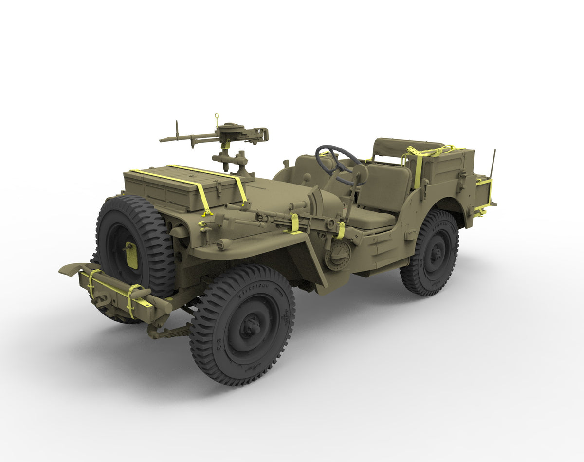 Bronco Models CB35218 1:35 British Recce and signals light truck (2 kits) with 5 crew.