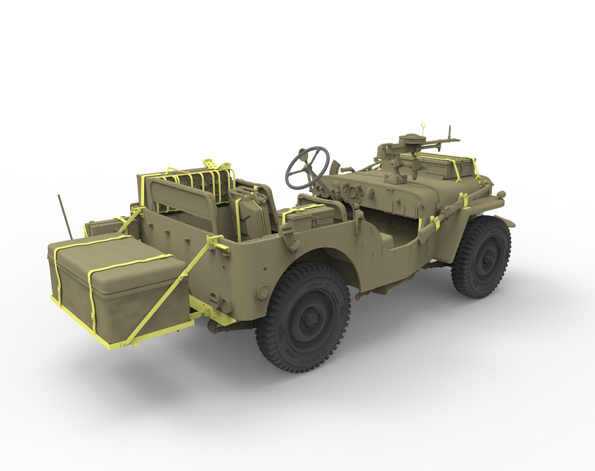 Bronco Models CB35218 1:35 British Recce and signals light truck (2 kits) with 5 crew.