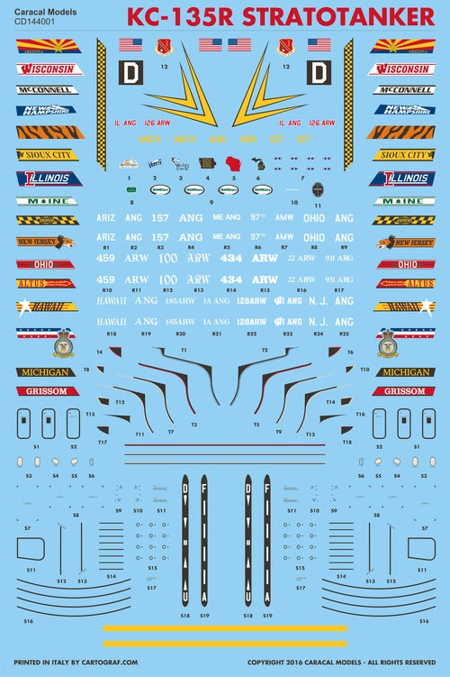 Caracal Models CD144001 1:144 USAF Boeing KC-135R Stratotanker