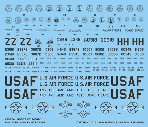 Caracal Models CD144001 1:144 USAF Boeing KC-135R Stratotanker