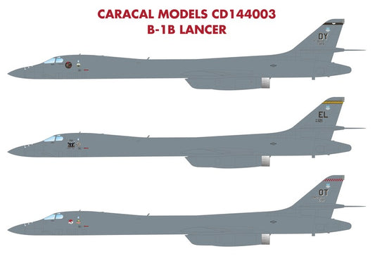 Caracal Models CD144003 1:144 USAF Rockwell B-1B Lancer Multiple marking options for USAF B-1B Lancer