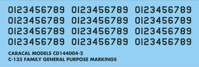 Caracal Models CD144004 1:144  Boeing C-135 Family General Purpose Markings