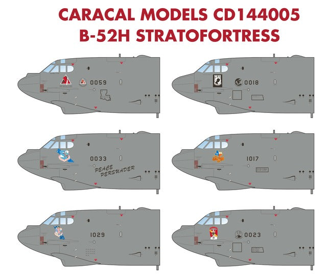 Caracal Models CD144005 1:144 Boeing B-52H Stratofortress: High quality markings for recent/current USAF B-52H Stratofortresses
