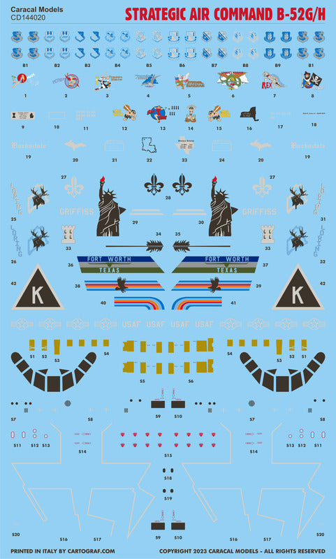 Caracal Models CD144020 1:144 Strategic Air Command Boeing B-52G/H Stratofortress