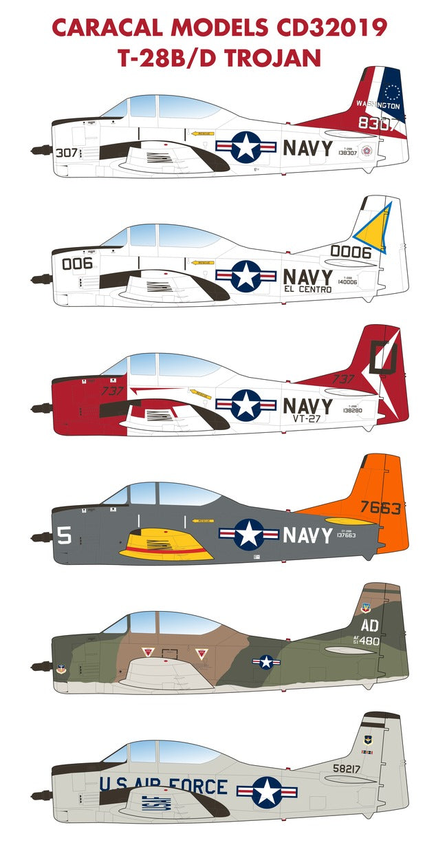 Caracal Models CD32019 1:32 North-American T-28B/D Trojan: