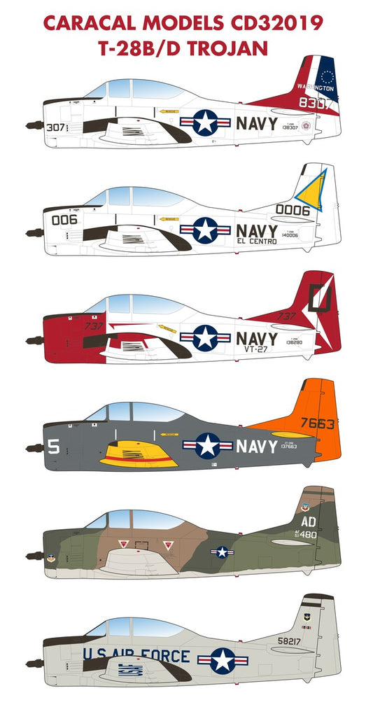 Caracal Models CD32019 1:32 North-American T-28B/D Trojan: