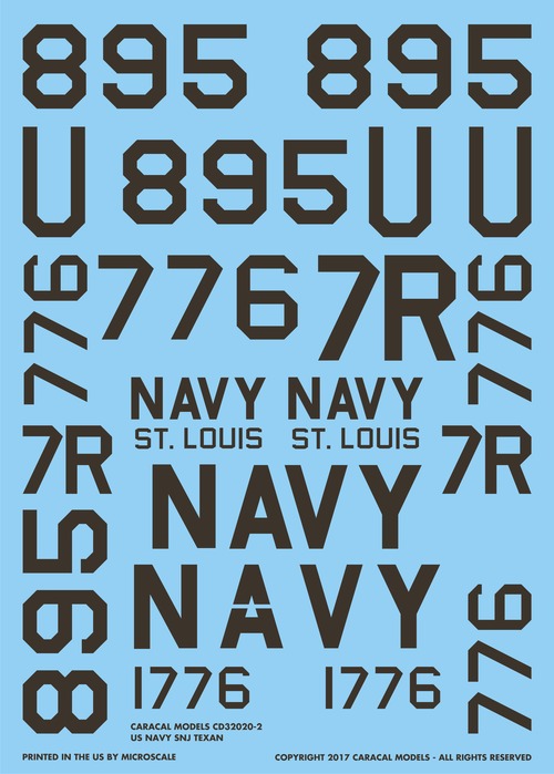 Caracal Models CD32020 1:32 North-American SNJ Texan U.S. Navy