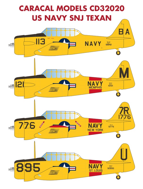 Caracal Models CD32020 1:32 North-American SNJ Texan U.S. Navy