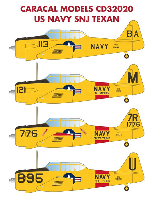 Caracal Models CD32020 1:32 North-American SNJ Texan U.S. Navy