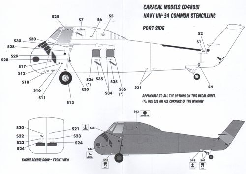 Caracal Models CD48031 1:48 Sikorsky H-34