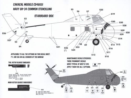 Caracal Models CD48031 1:48 Sikorsky H-34