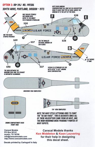 Caracal Models CD48031 1:48 Sikorsky H-34