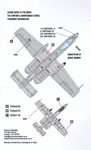 Caracal Models CD48034 1:48 Air National Guard Fairchild A-10C Part 2