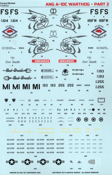 Caracal Models CD48034 1:48 Air National Guard Fairchild A-10C Part 2