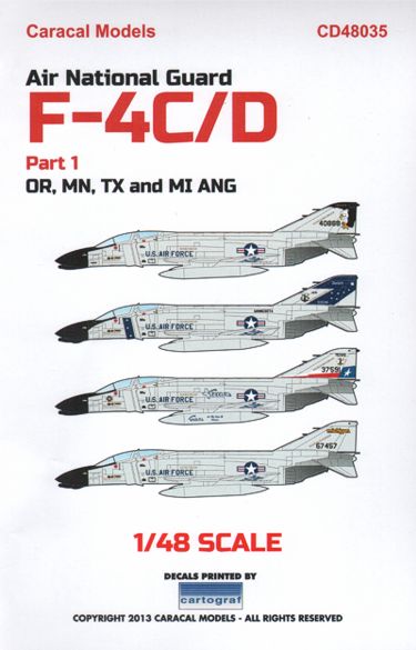 Caracal Models CD48035 1:48 Air National Guard  F-4C/F-4D Phantom II Part 1: