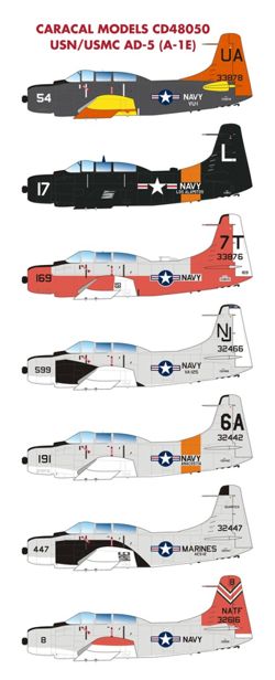Caracal Models CD48050 1:48 Douglas AD-5 / A-1E Skyraider: U.S. Navy / USMC.