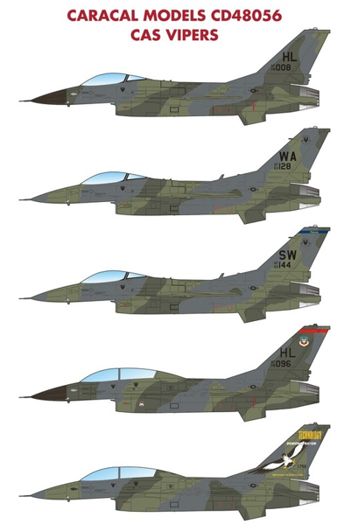 Caracal Models CD48056 1:48 Lockheed-Martin F-16 CAS Vipers