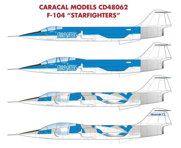 Caracal Models CD48062 1:48 Lockheed F-104 'Starfighters'
