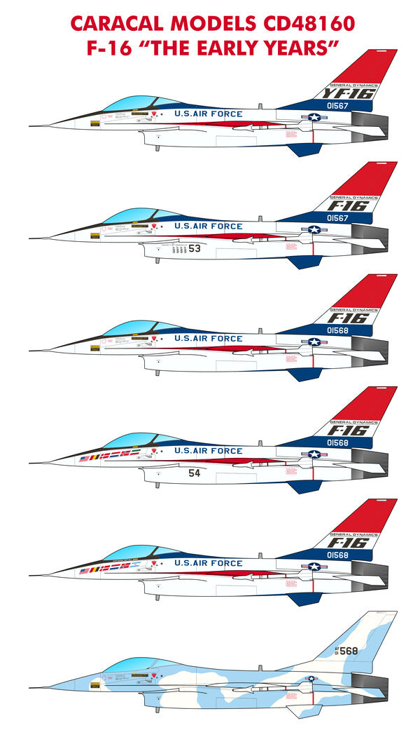 Caracal Models CD48160 1:48 General-Dynamics F-16 'Viper' - The Early Years