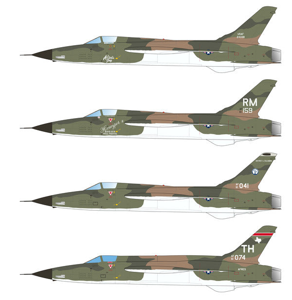 Caracal Models CD48186 1:48 Republic F-105B/F-105D Thunderchief decal sheet