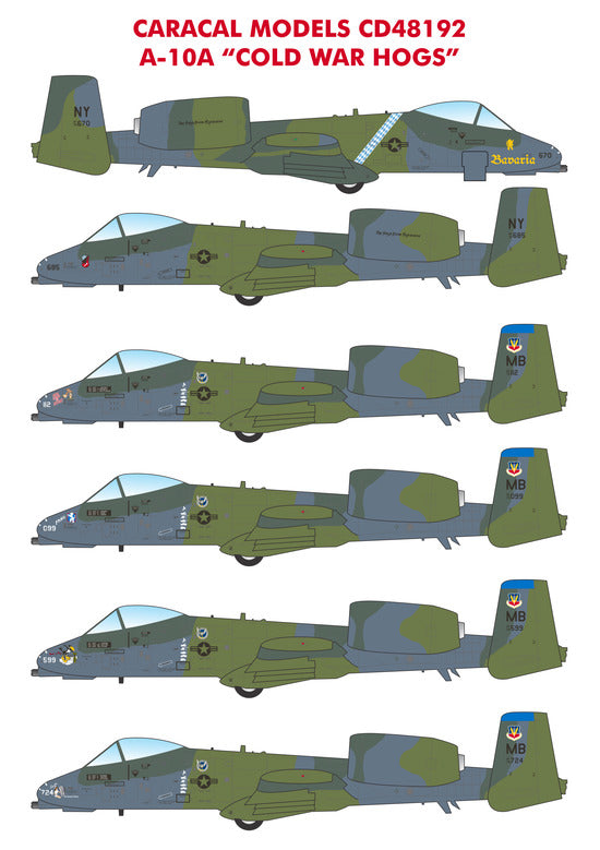 Caracal Models CD48192 1:48 USAF Fairchild A-10A 'Cold War Hogs'