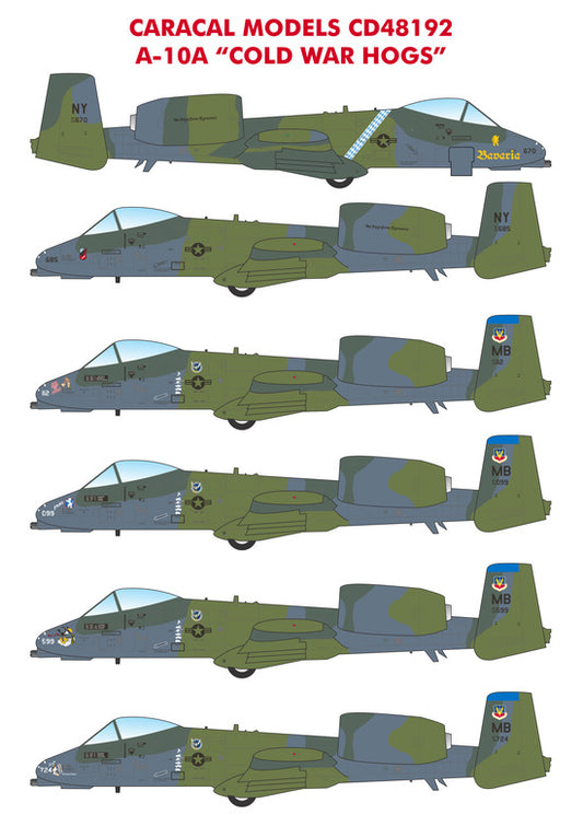 Caracal Models CD48192 1:48 USAF Fairchild A-10A 'Cold War Hogs'