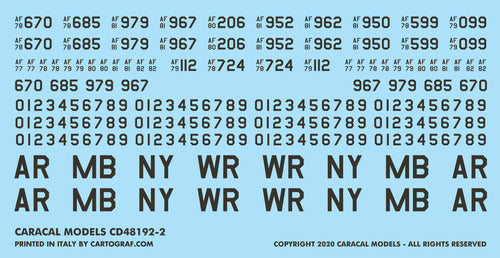 Caracal Models CD48192 1:48 USAF Fairchild A-10A 'Cold War Hogs'