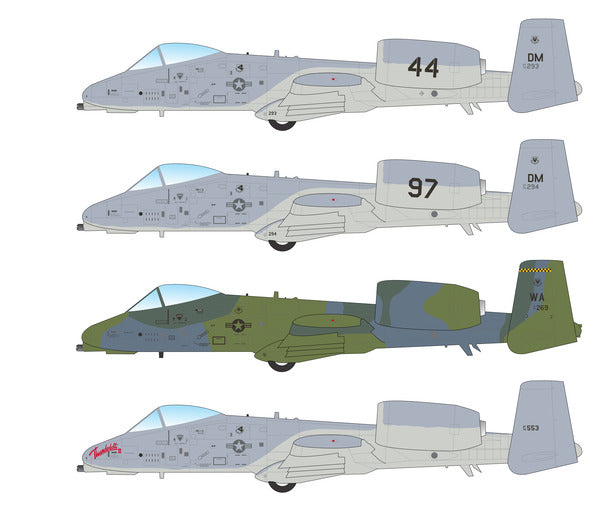 Caracal Models CD48198 1:48 Fairchild A-10A Thunderbolt II - The Early Years decal sheet