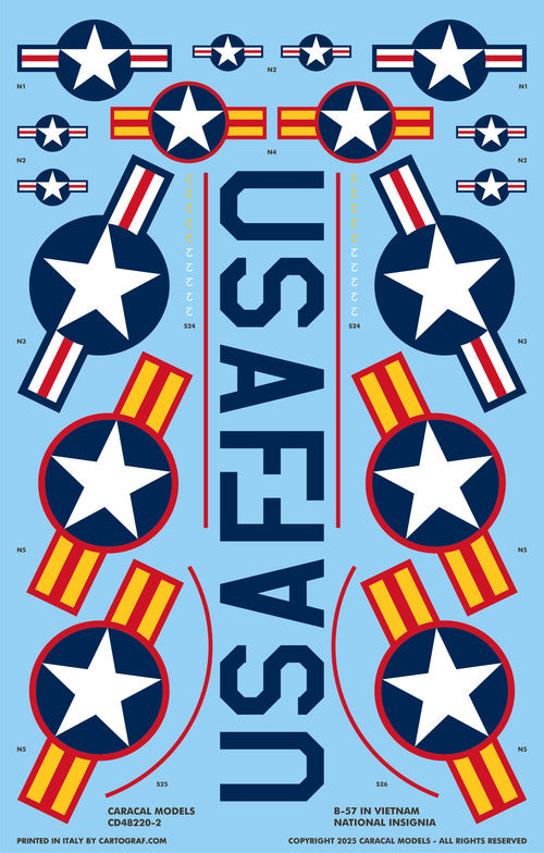 Caracal Models CD48220 1:48 Martin B-57 Canberra in Vietnam