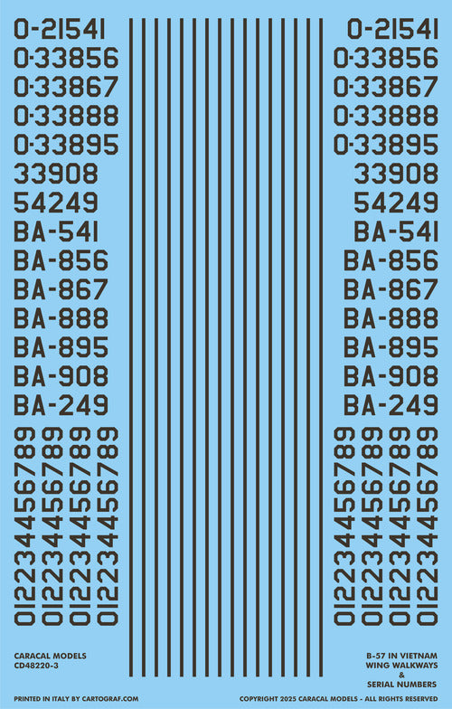 Caracal Models CD48220 1:48 Martin B-57 Canberra in Vietnam