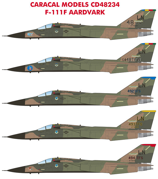 Caracal Models CD48234 1:48 General-Dynamics F-111F Aardvark