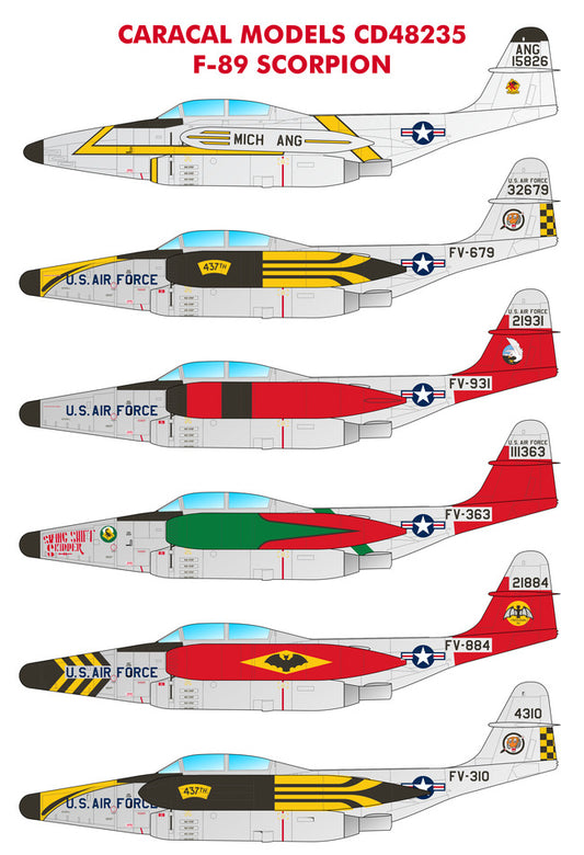 Caracal Models CD48235 1:48 Northrop F-89 Scorpion