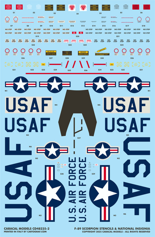 Caracal Models CD48235 1:48 Northrop F-89 Scorpion