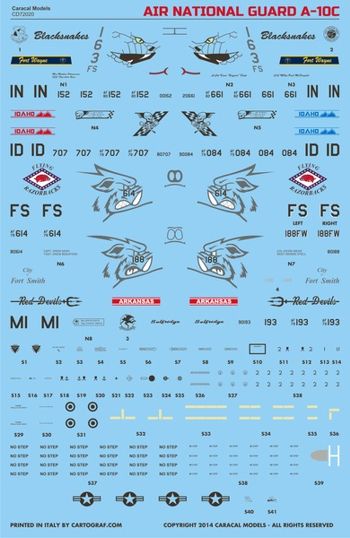 Caracal Models CD72020 1:72 Air National Guard Fairchild A-10C