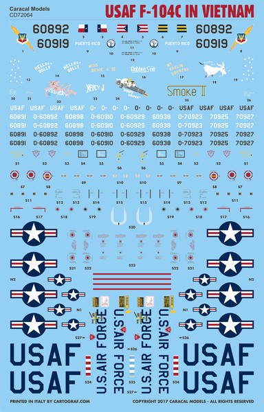 Caracal Models CD72064 1:72 Lockheed F-104C Starfighter in Vietnam