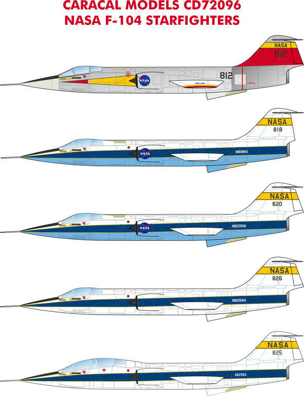 Caracal Models CD72096 1:72 Lockheed NASA F-104 Starfighter