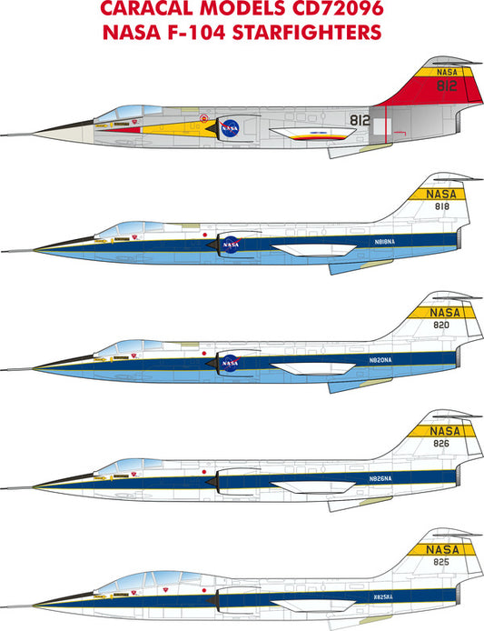 Caracal Models CD72096 1:72 Lockheed NASA F-104 Starfighter