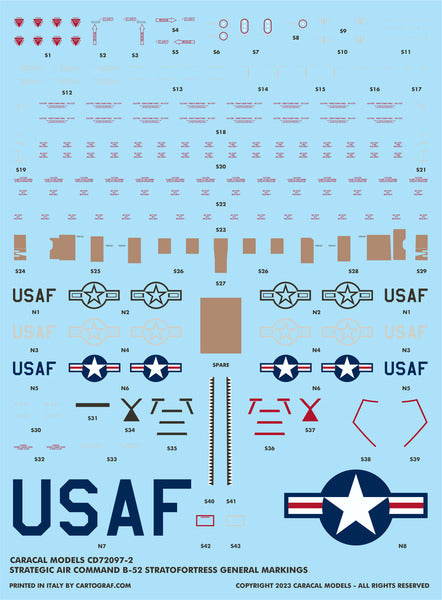 Caracal Models CD72097 1:72 Strategic Air Command Boeing B-52G/H Stratofortress - Part 2