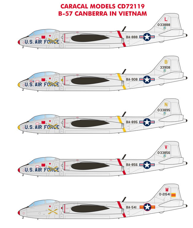 Caracal Models CD72119 1:72 Martin B-57 Canberra in Vietnam